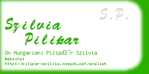 szilvia pilipar business card